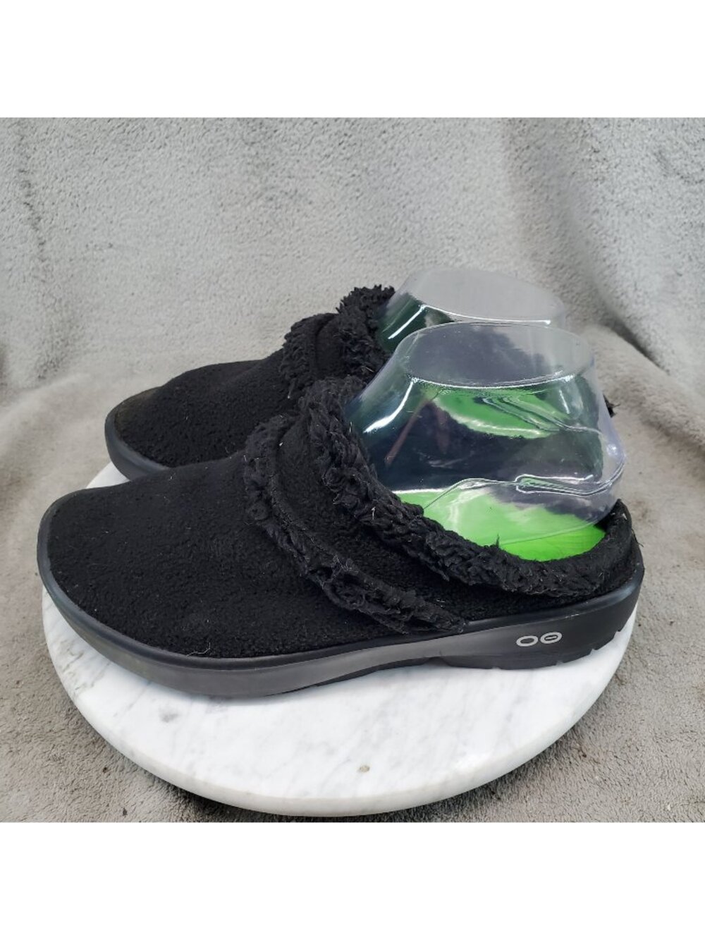 Oofos Shoes Womens Size 9 OOcoozie Black Slip On Mules *Read*